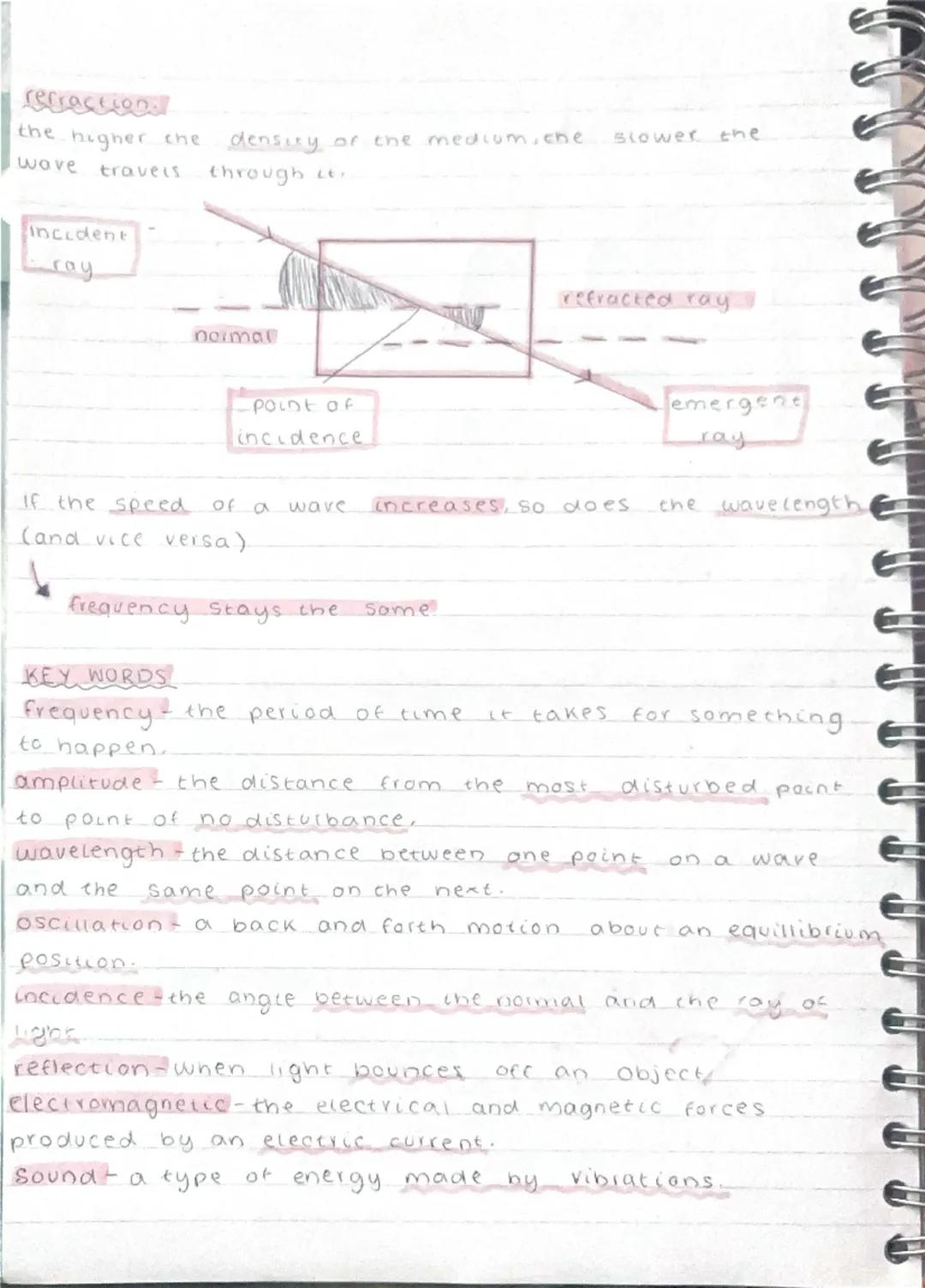 # PHYSICS
Waves
transfers energy from one place to another.


amplitude

Peak

wavelength
distance (m)

trough
oscillation

WAVESPEED = WAVE