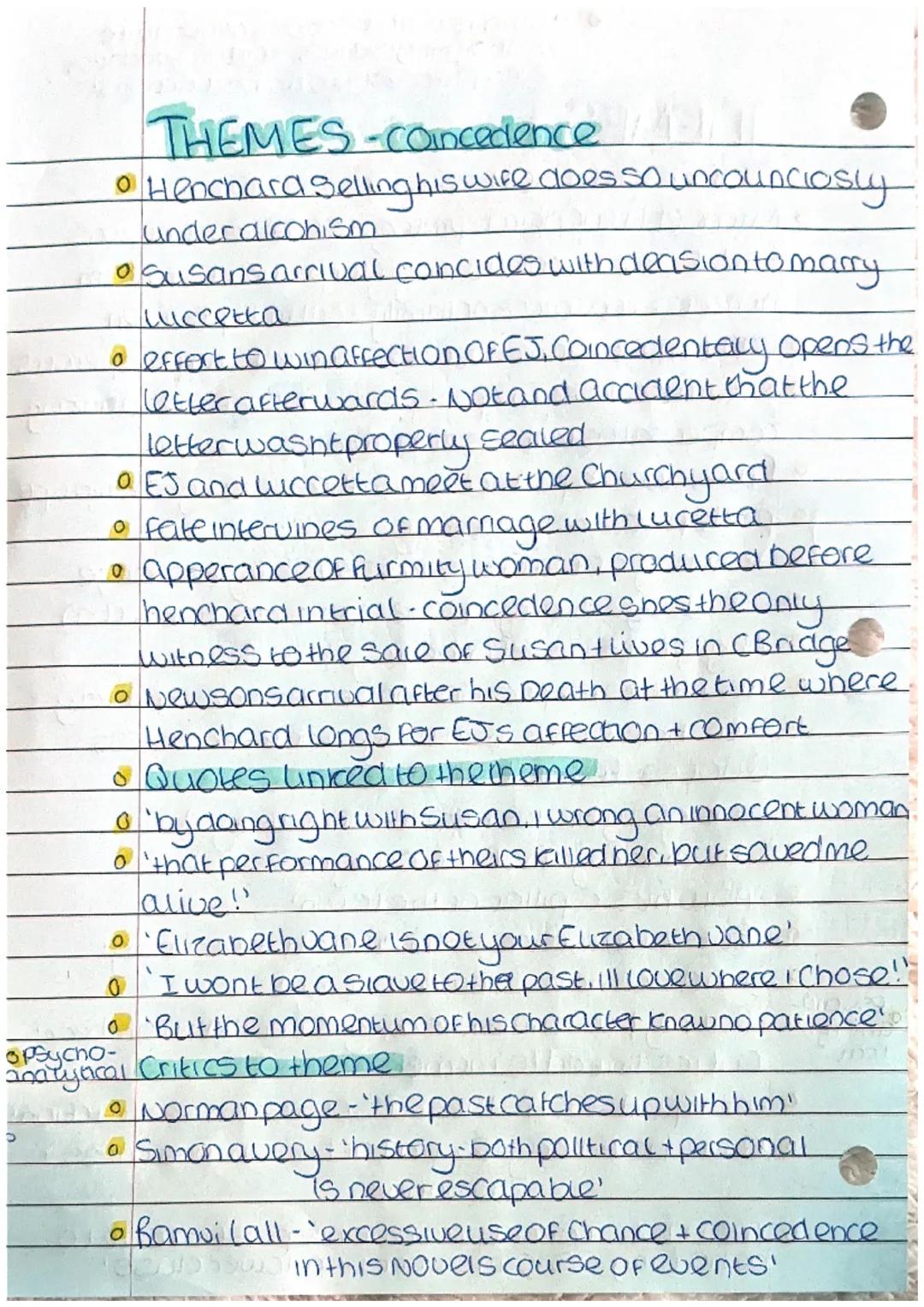# THEMES

Psycno
*   amans worst achons never quite
destroy his goodness- and no goodness
ever qultedestroys his bad acions'

Seif Destructi