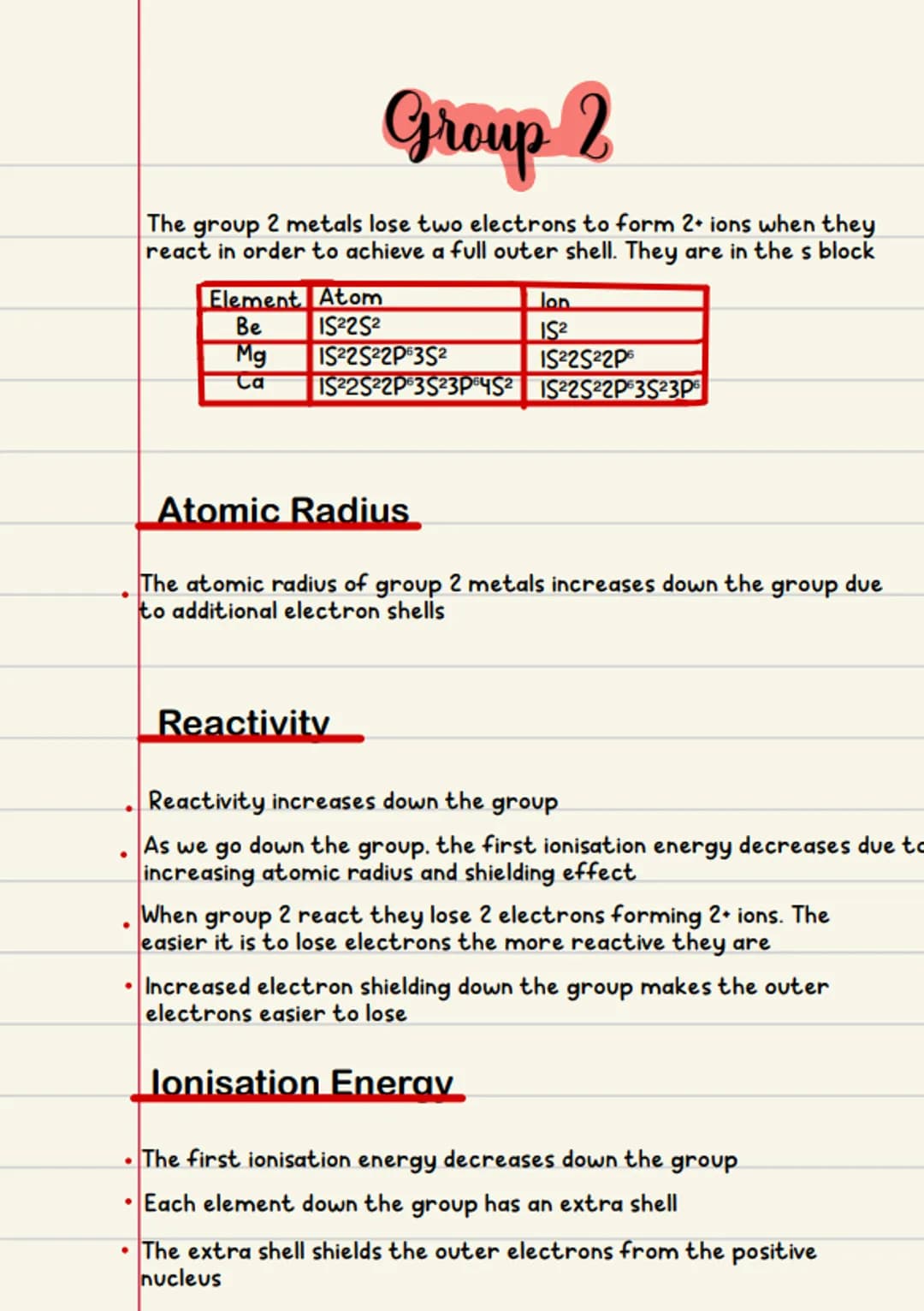 Periodicity
The periodic table arranges the known elements according to
proton number
All the elements along a period have the same number o