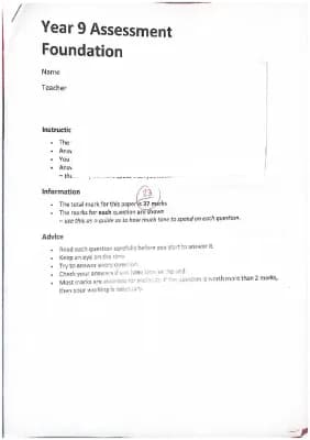 Know Year 9 Assesment 3:Foundation  thumbnail