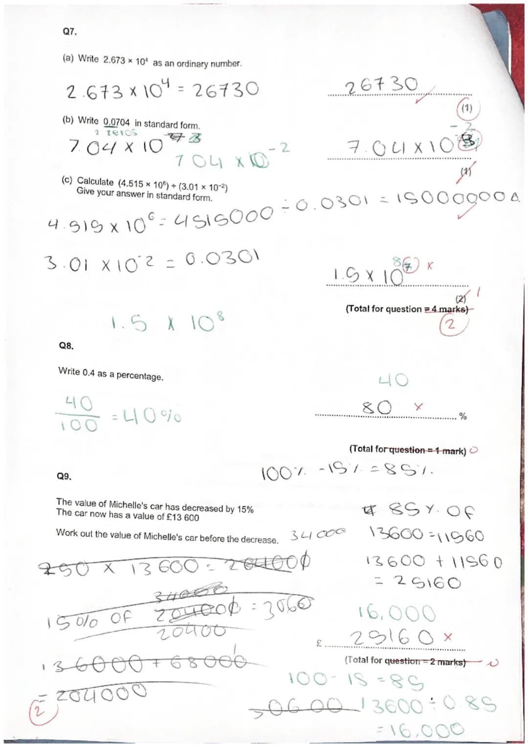 Year 9 Assessment
Foundation
Name
Teacher
Instructic
• The
• Ansv
•
You
Ansv
- the
.
Information
.
Advice
●
23
The total mark for this paper