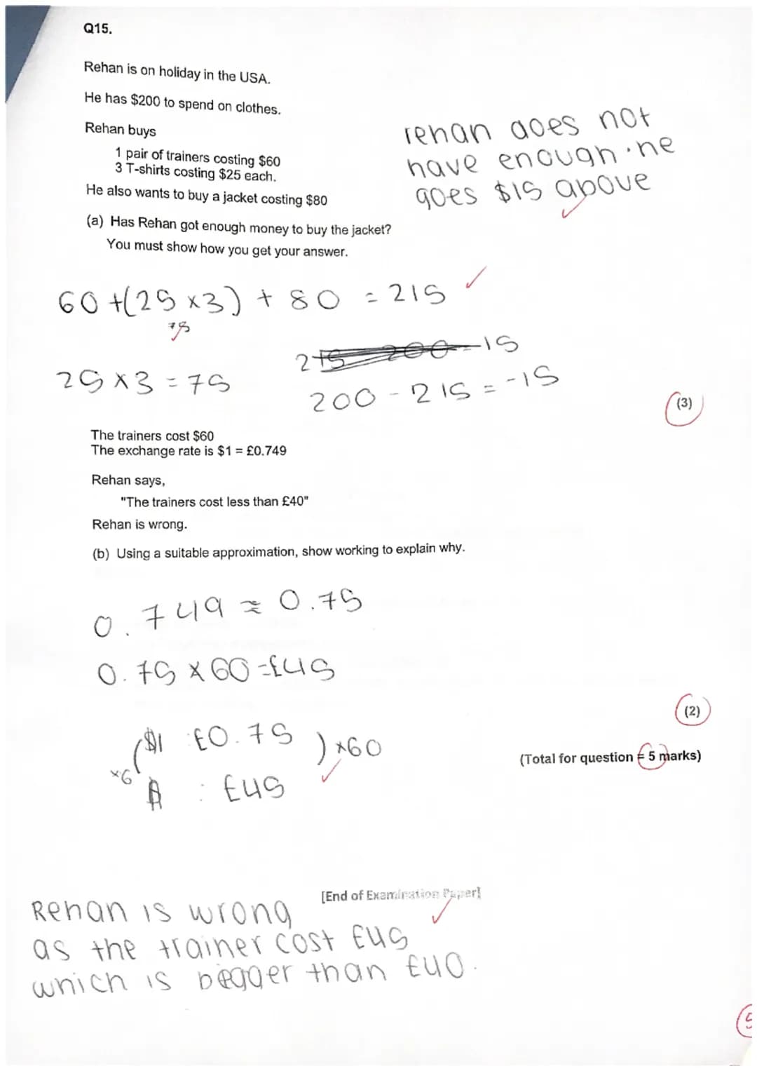 Year 9 Assessment
Foundation
Name
Teacher
Instructic
• The
• Ansv
•
You
Ansv
- the
.
Information
.
Advice
●
23
The total mark for this paper