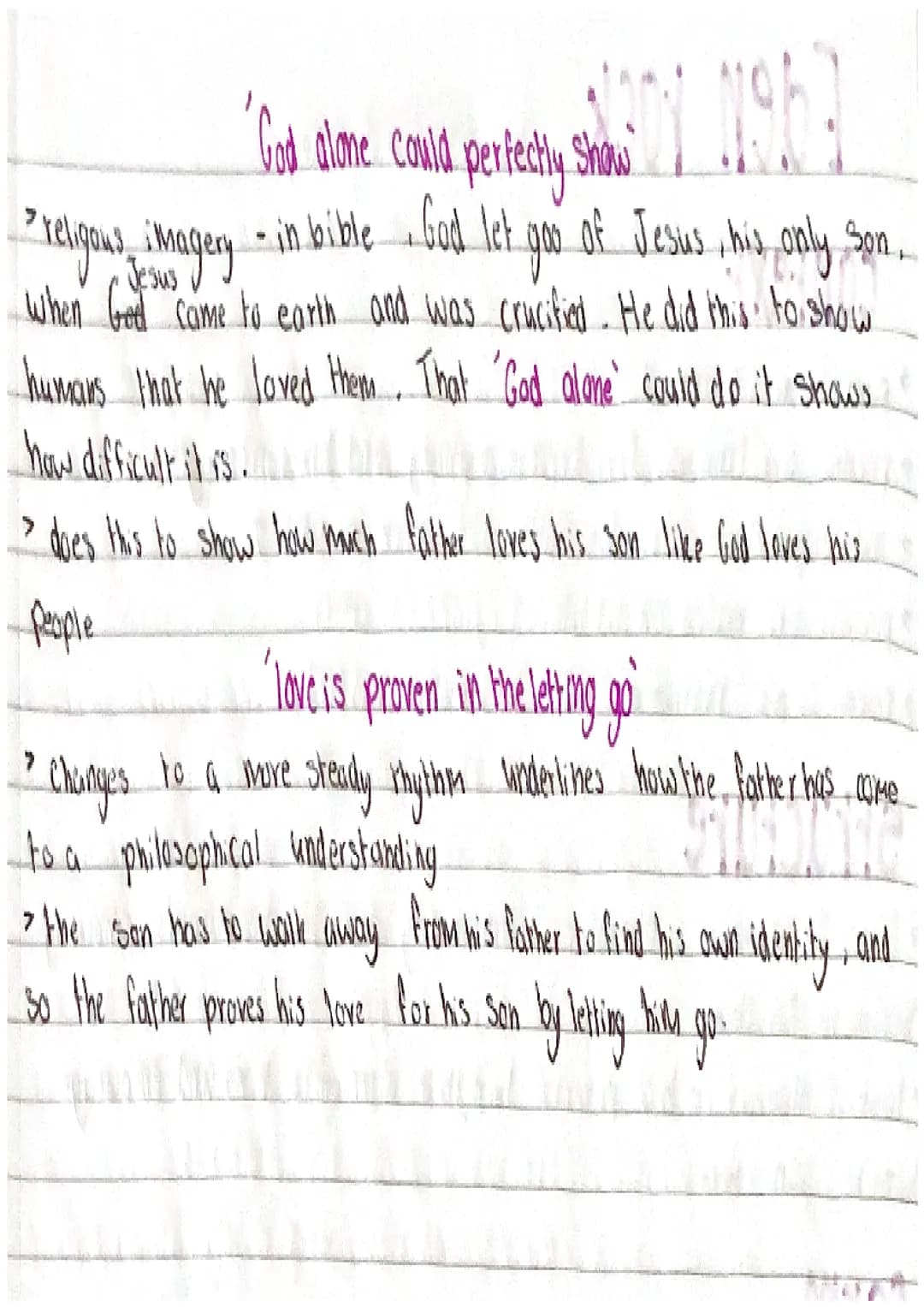 Walking away
Context
> Poem concentrates in parents insecurities and anxieties as he tries
to unpick a complex moment from the past
Structur