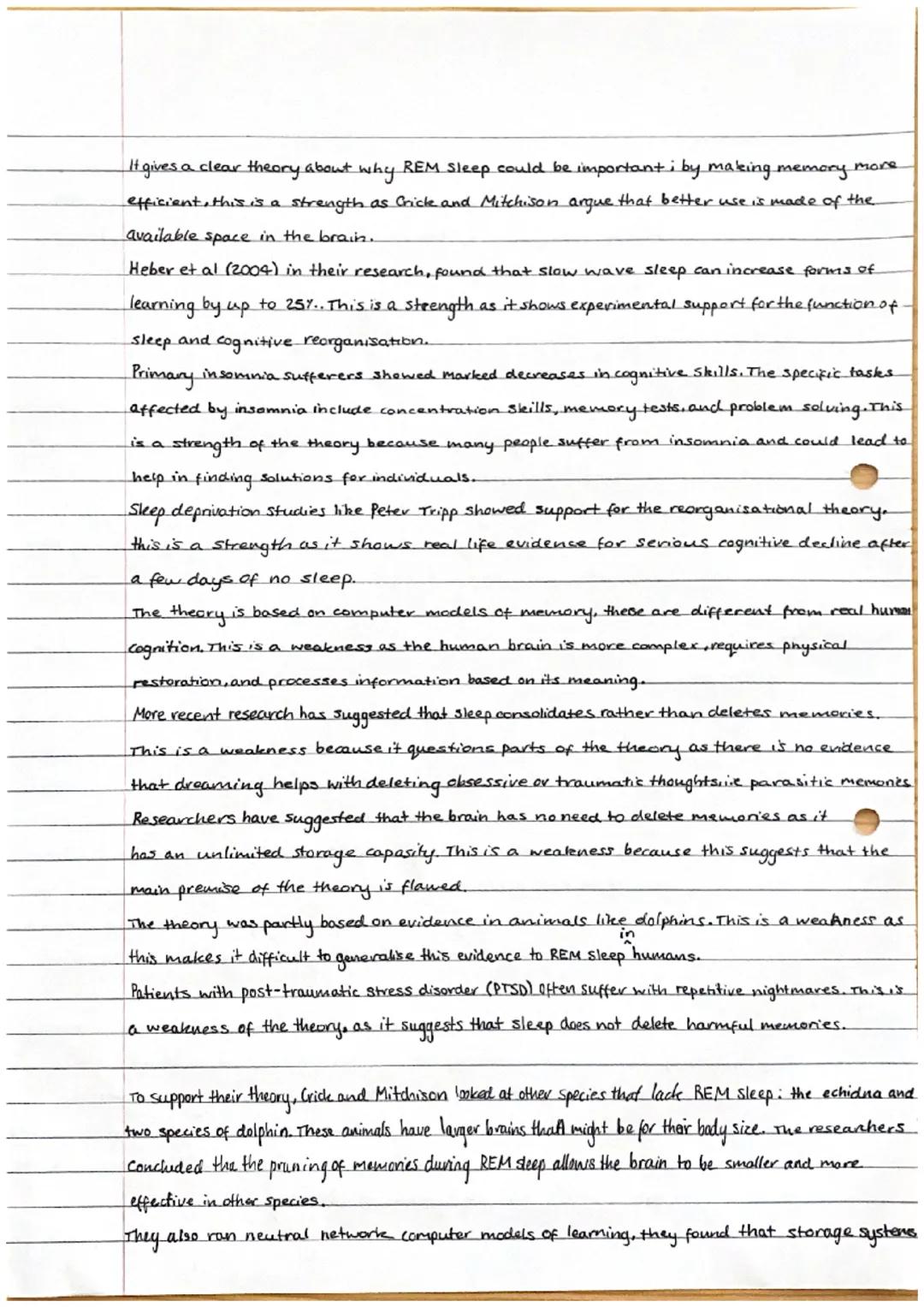 Crick and Mitchison-Reorganisation Theory - Cognitive Approach.
In 1983, researchers Francis Grick and Kenneth Mitchison famously wrote: We 