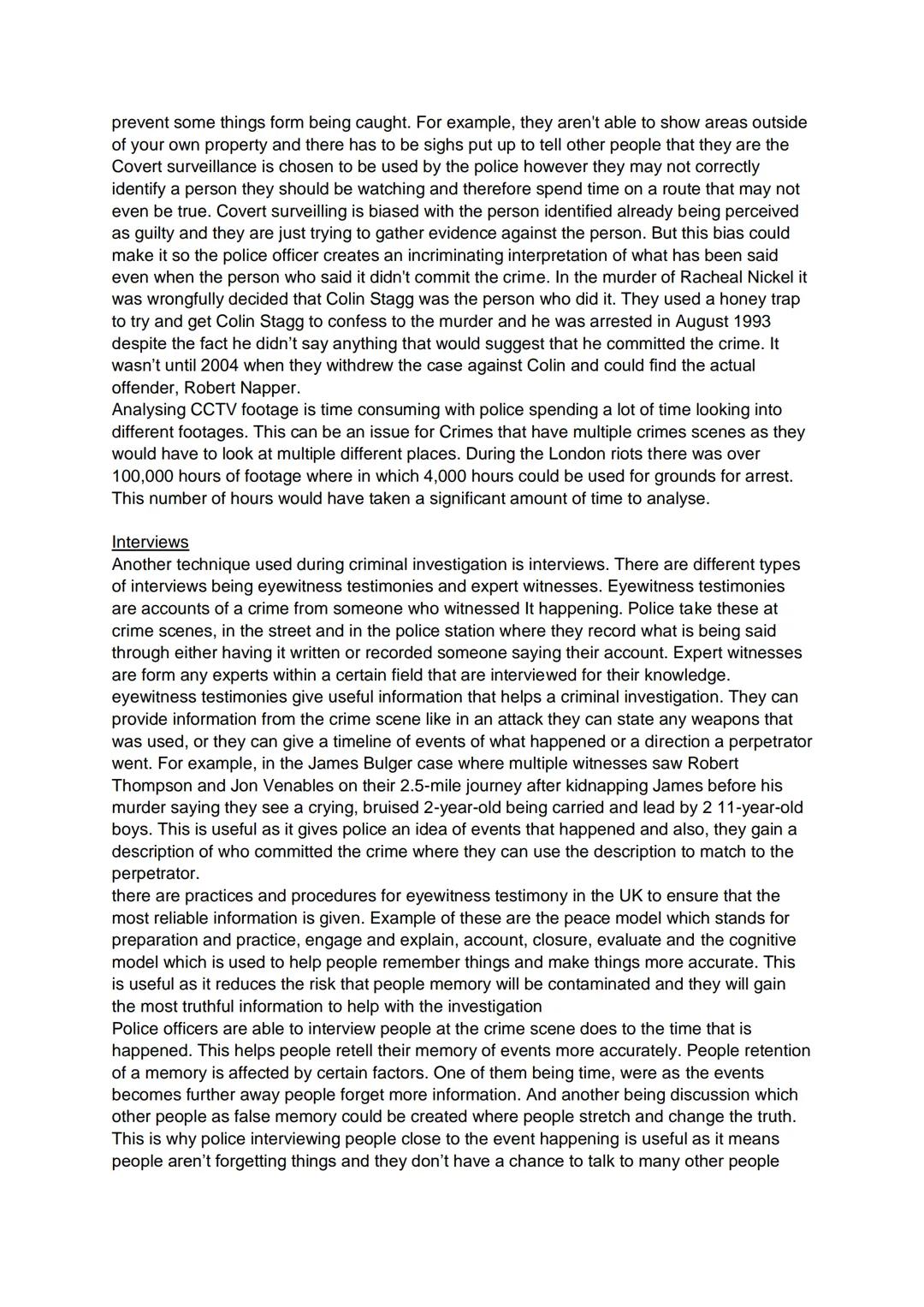 Unit 3: AC1.2: Asses the usefulness of investigative Techniques in criminal
investigations.
Forensics
Forensics is a technique in which phys
