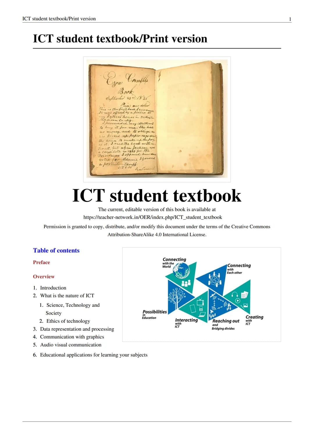 ICT student textbook/Print version
ICT student textbook/Print version
Table of contents
Preface
Overview
Cornells
Book:
Desetimber 23: 18 26