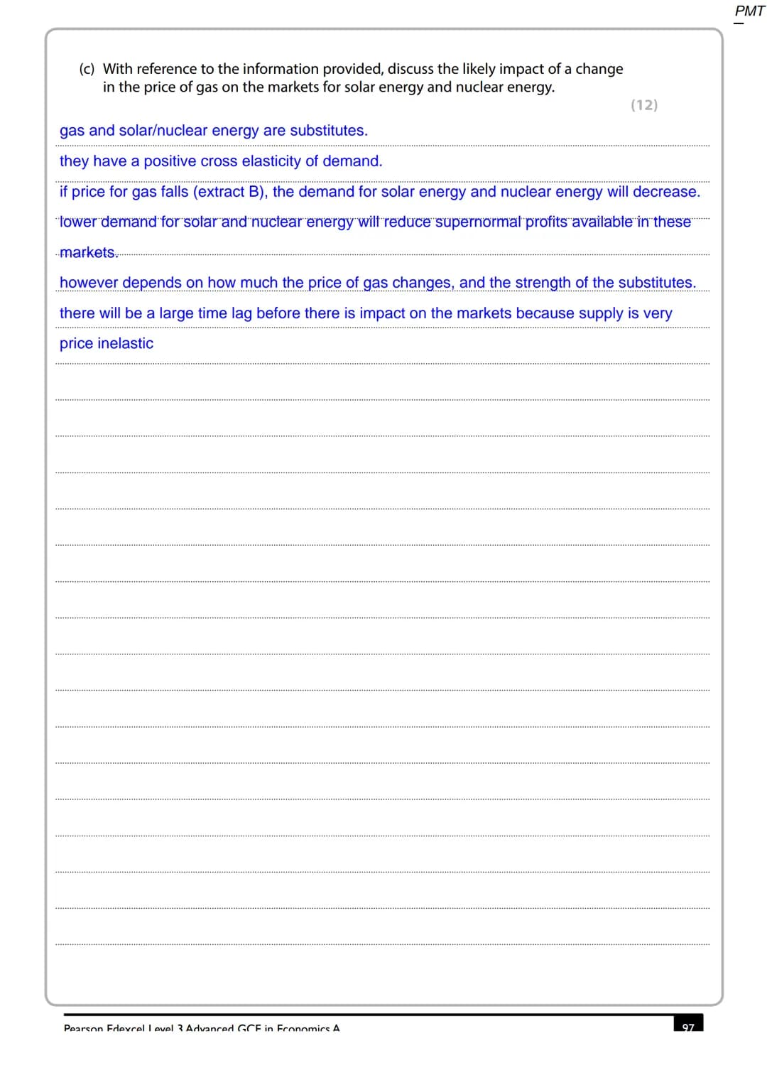 Write your name here
Surname
Centre Number
Pearson Edexcel
Level 3 GCE
Economics A
S47429A
©2014 Pearson Education Ltd.
Other names
Advanced