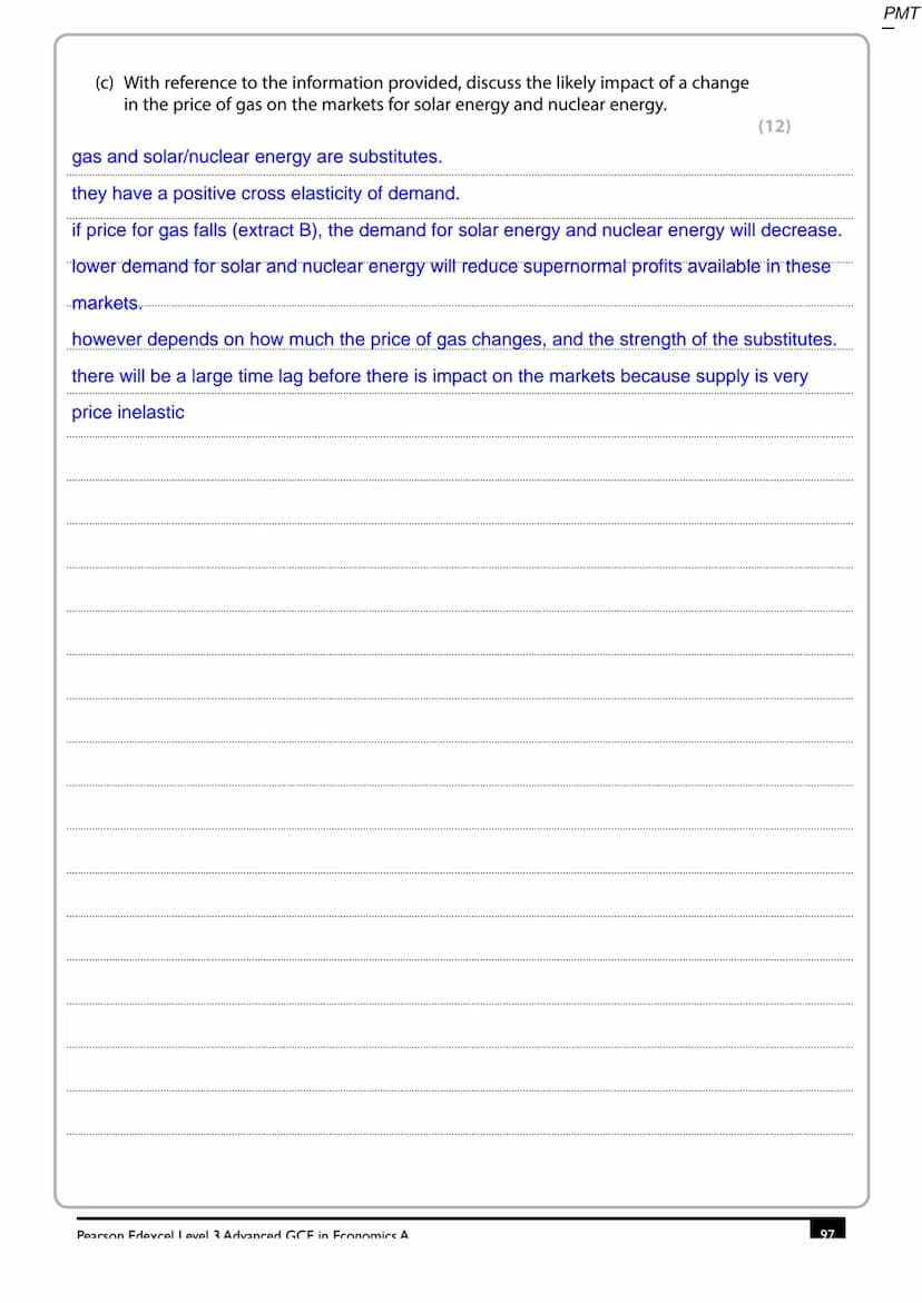 Write your name here
Surname
Centre Number
Pearson Edexcel
Level 3 GCE
Economics A
S47429A
©2014 Pearson Education Ltd.
Other names
Advanced