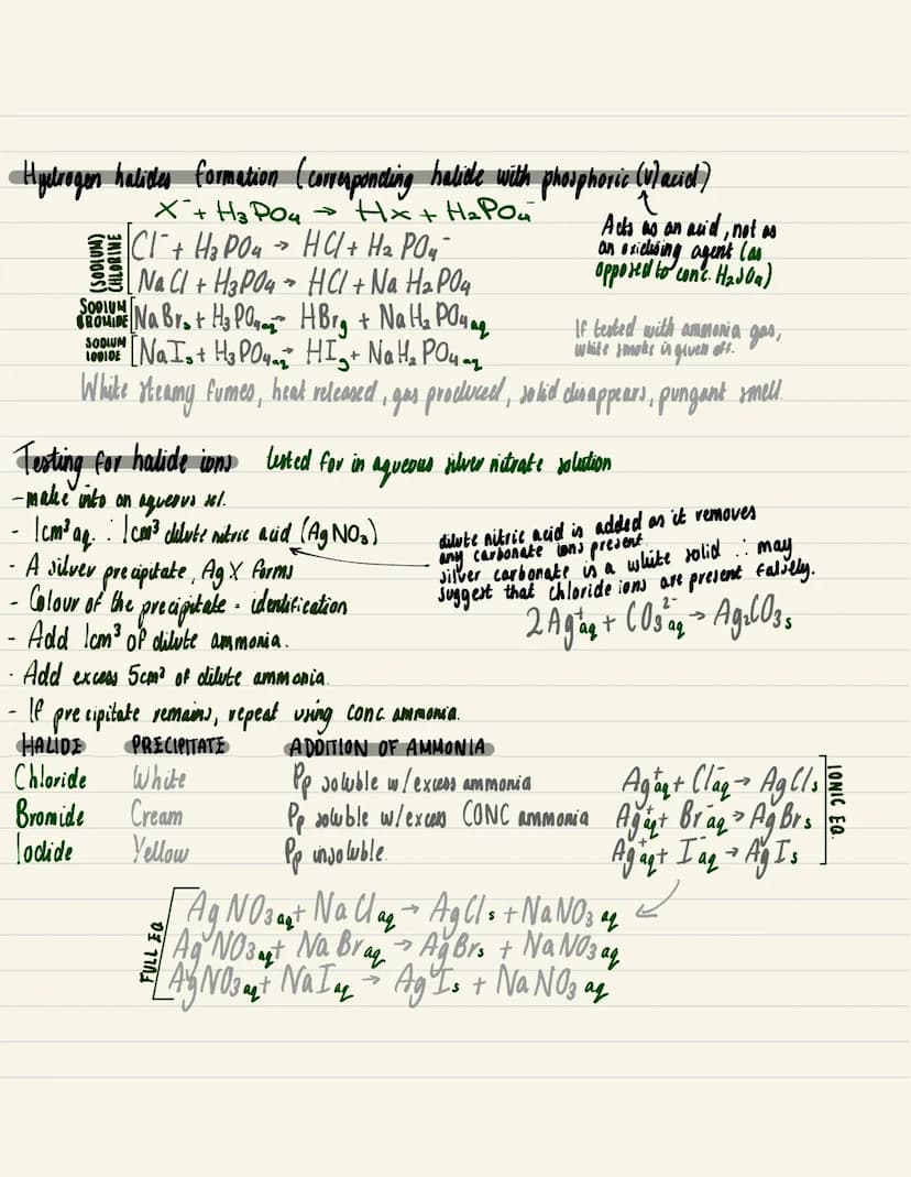 Hydrogen halides formation (corresponding halide with phosphoric (vlaciel)
X+ H3PO4
→ + H₂PO₂
(SODIUM)
CHLORINE
Cl² + H₂PO4 → HCl + H₂ PO
Na