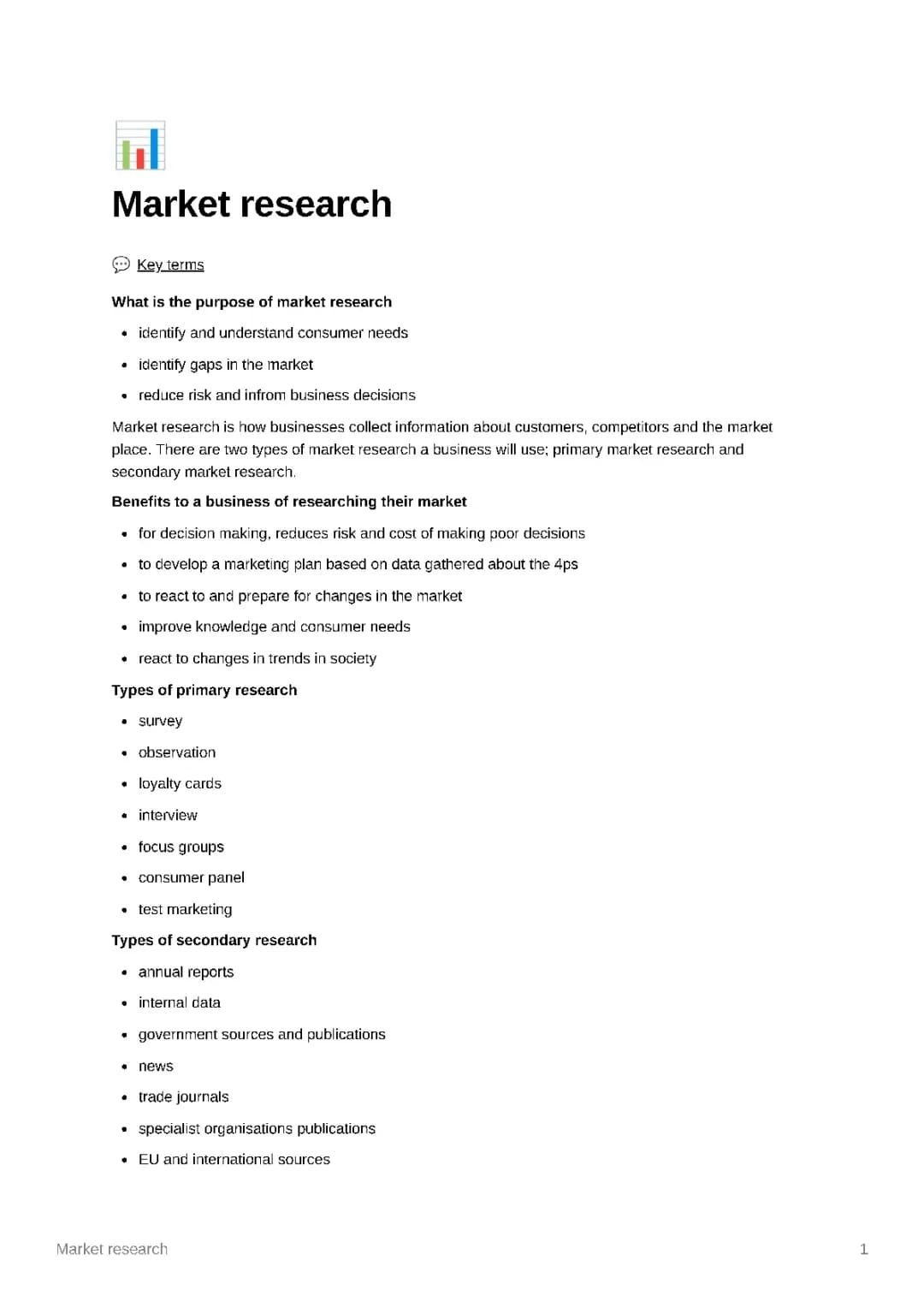 Market research
