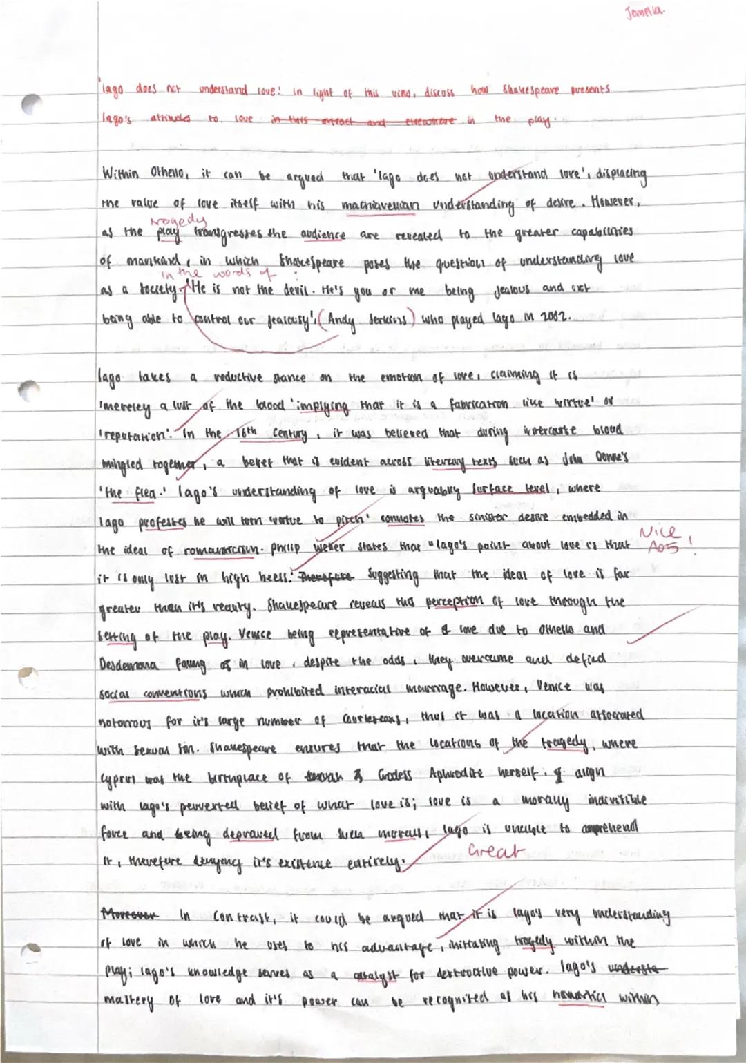 Exploring Iago: AQA A-Level English Literature Essay