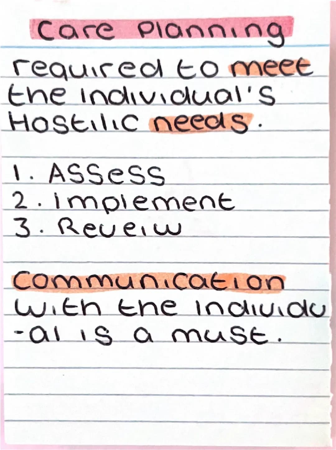 Health
and
Social working
Roles + Responsibi
lities.
Skills + qualificatio
-ns.
qualities
Places of work. Care Planning
required to meet
the