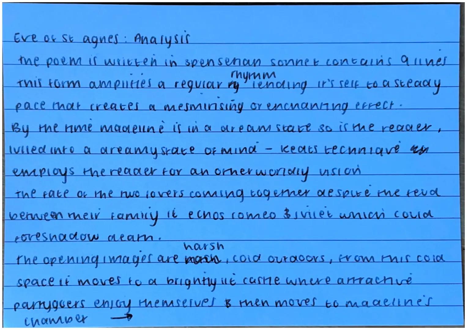 Eve orst agnes summary: part 1
A beadsman (professional man ofprayer) briely hears
from
musicunts the house hat abuts the church - preparing
