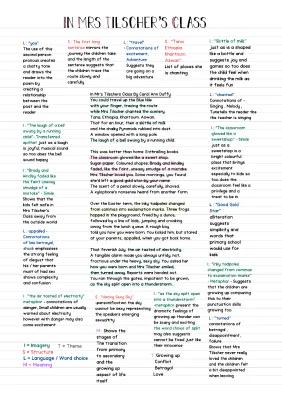 Know ‘In Mrs Tilscher’s Class’ by Carol Ann Duffy - Annotated  thumbnail