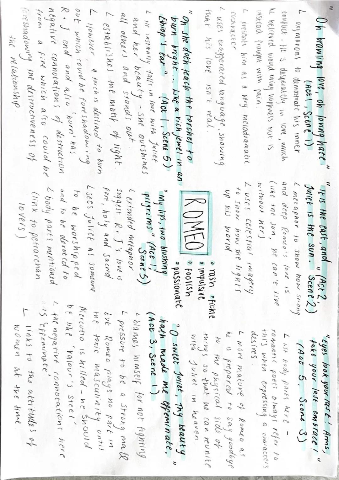 Let two more summers wither in
their pride, Ere we may think her
ripe to be a bride.
(Act 1, Scene 2)
L imagery of fruit to demonstrate
"Han