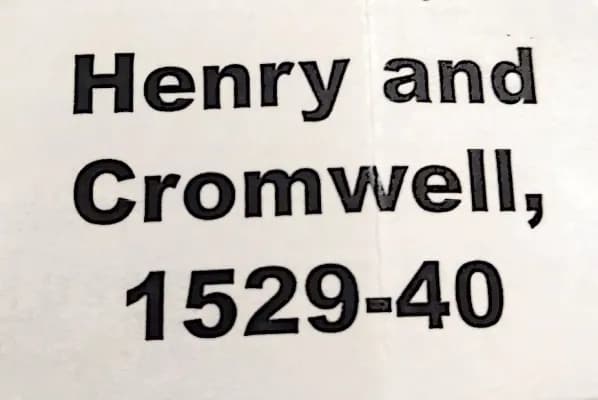 Know Henry And Cromwell 1529-40 thumbnail