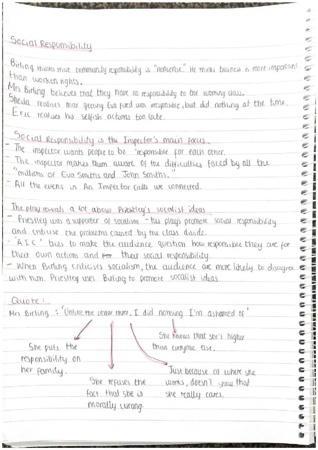  AN INSPECTOR CALLS - Social Responsibility 