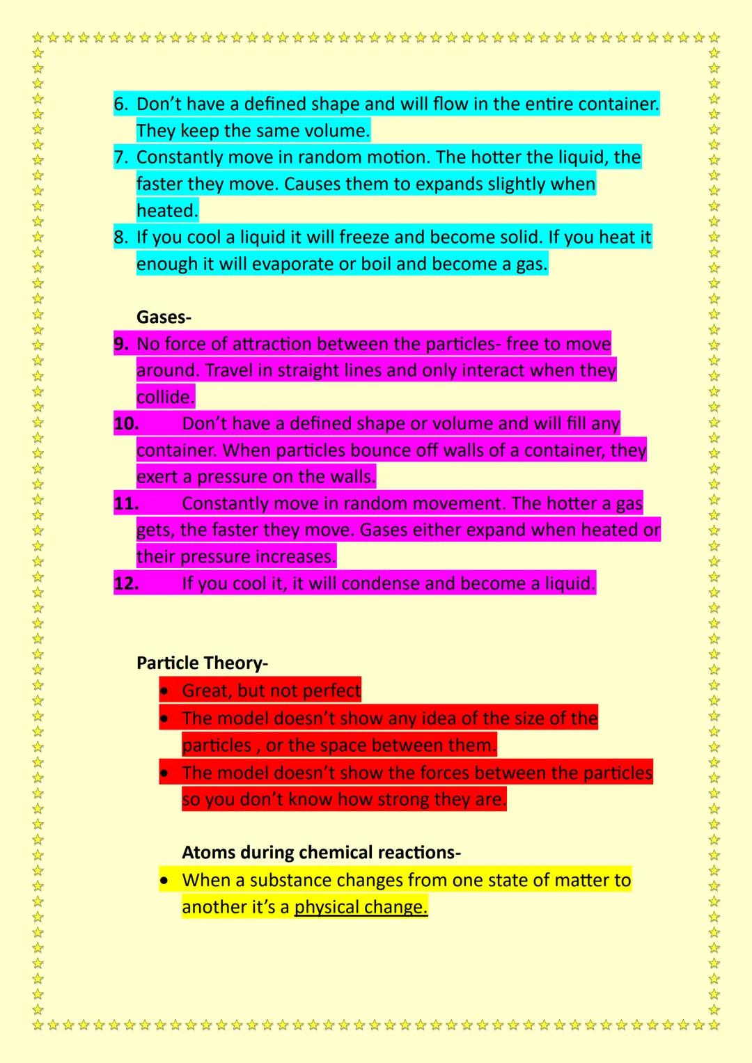 ******************************************************
All Stuff is made of particles (molecules, ions or atoms).
Solids-
1.
ADD ENERGY
2.
G
