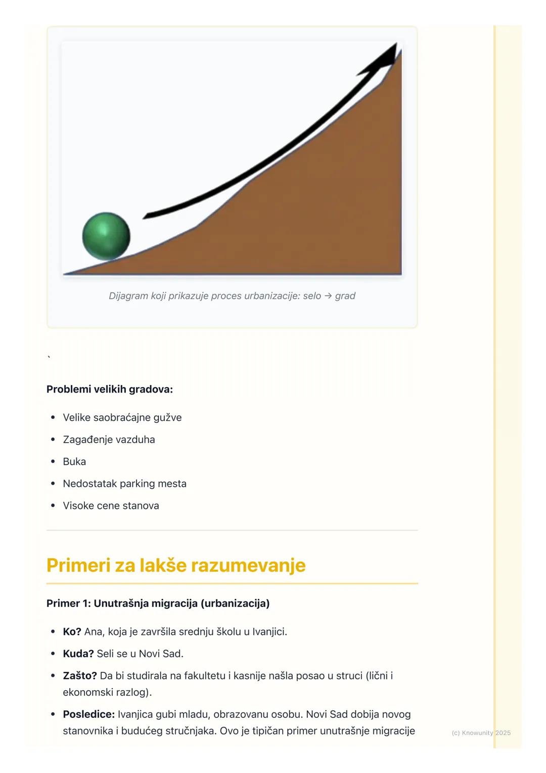 # Migracije i urbanizacija

Migracije - kretanje stanovništva

Migracije su prostorno kretanje stanovništva. To znači preseljenje ljudi iz
j