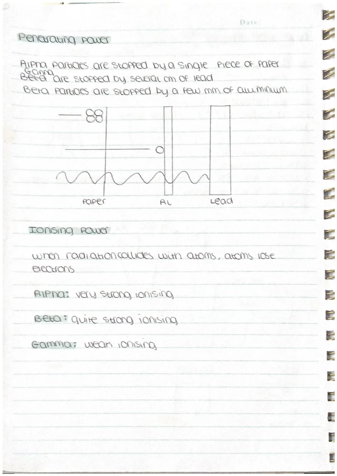 Date:
1
RadioActive
1 some isotopes have an unstable nucleus and so they
qwe out radiation to become stable. This is called.
Radioactive Dec