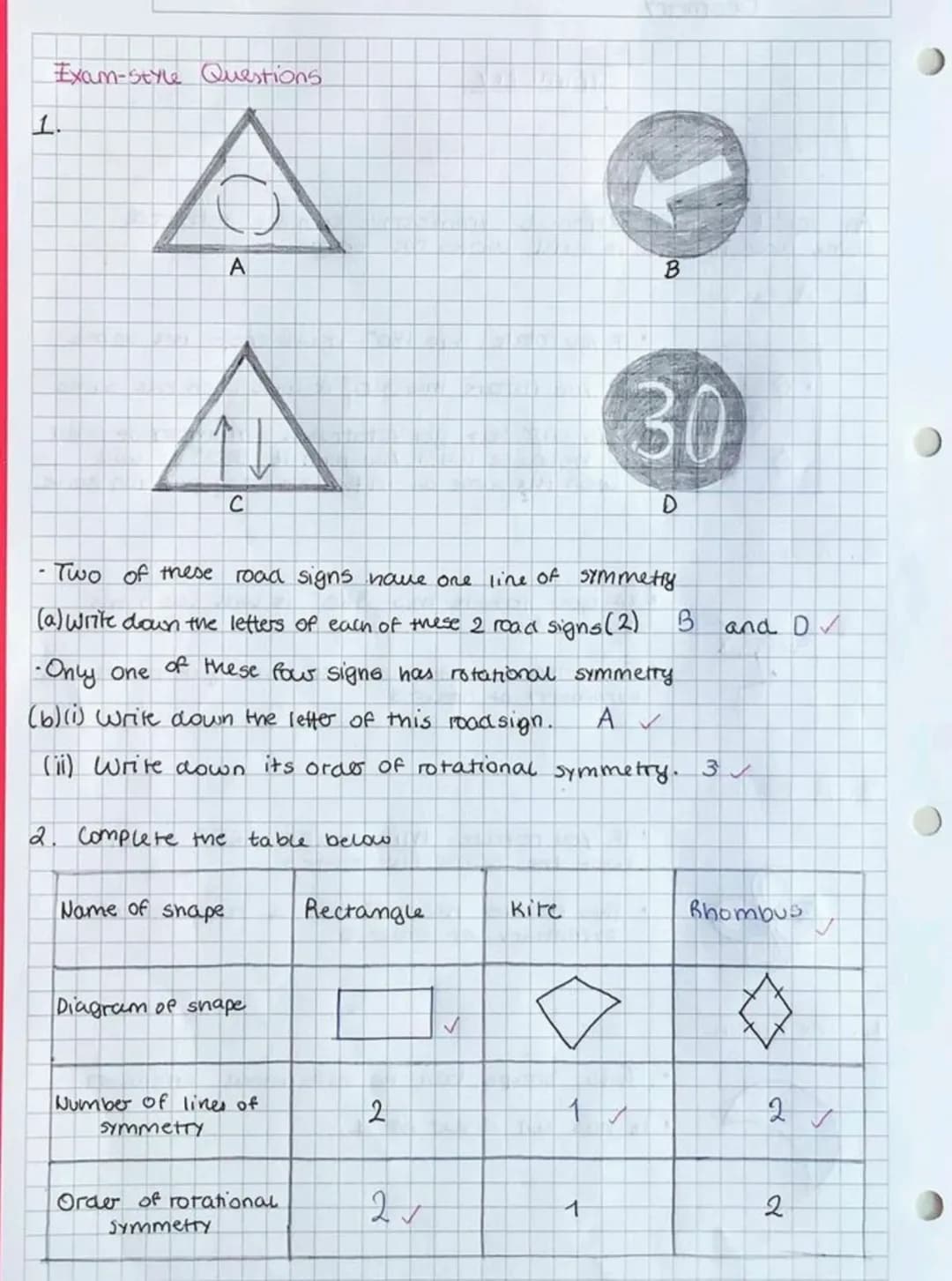 )
Symmetry
Line Symmetry
A heart.
1
Geometry
♡
2. A semi-circle
3. A rectangle
V
TIT
4. A square
This heart has 1 line of symmetty.
• This i