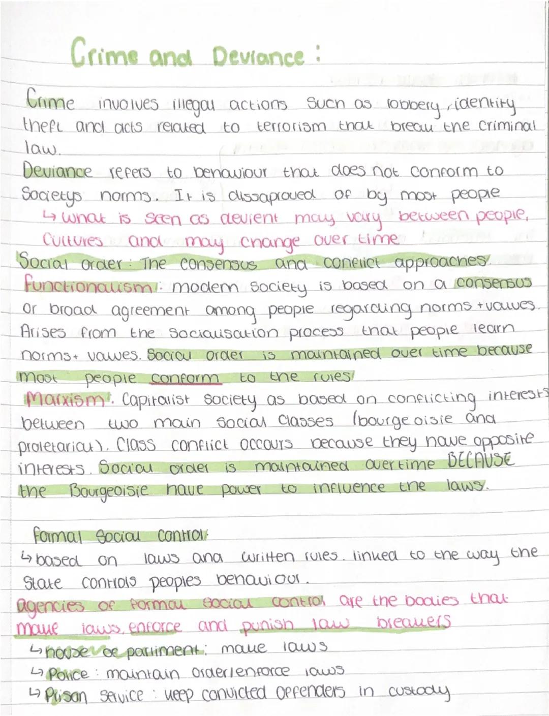 Sociology: crime and deviance 