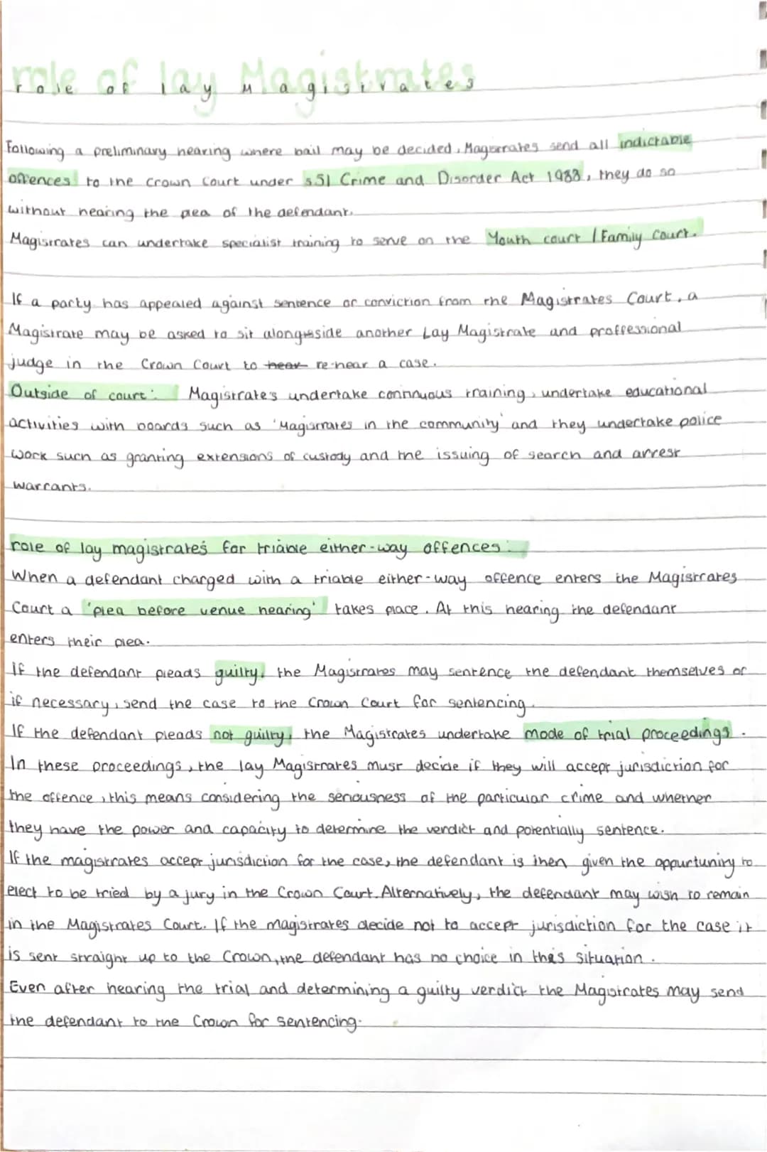 <h2 id="roleoflaymagistratesintheuk">Role of Lay Magistrates in the UK</h2>
<p>Inside the magistrates court, a bench of three lay magistrate
