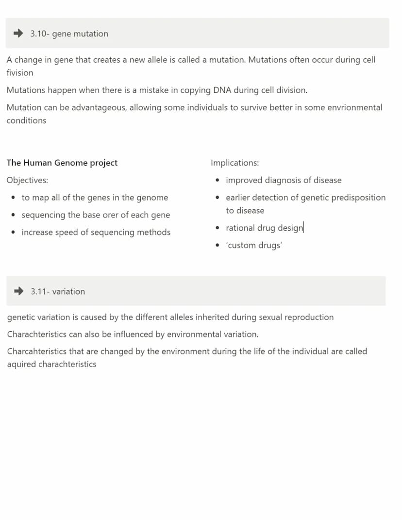 3.1- Sexual and asexual reproduction
Sexual reproduction involves fertalisation → most animals and plants
Sexual Reproduction → genetic vari
