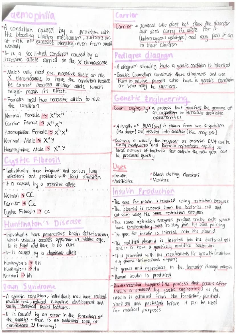 GENETICS
Definitions
Genome the entire genetic material of an
organisism
Chromosome genetic structures that occur in
Functional pairs in the