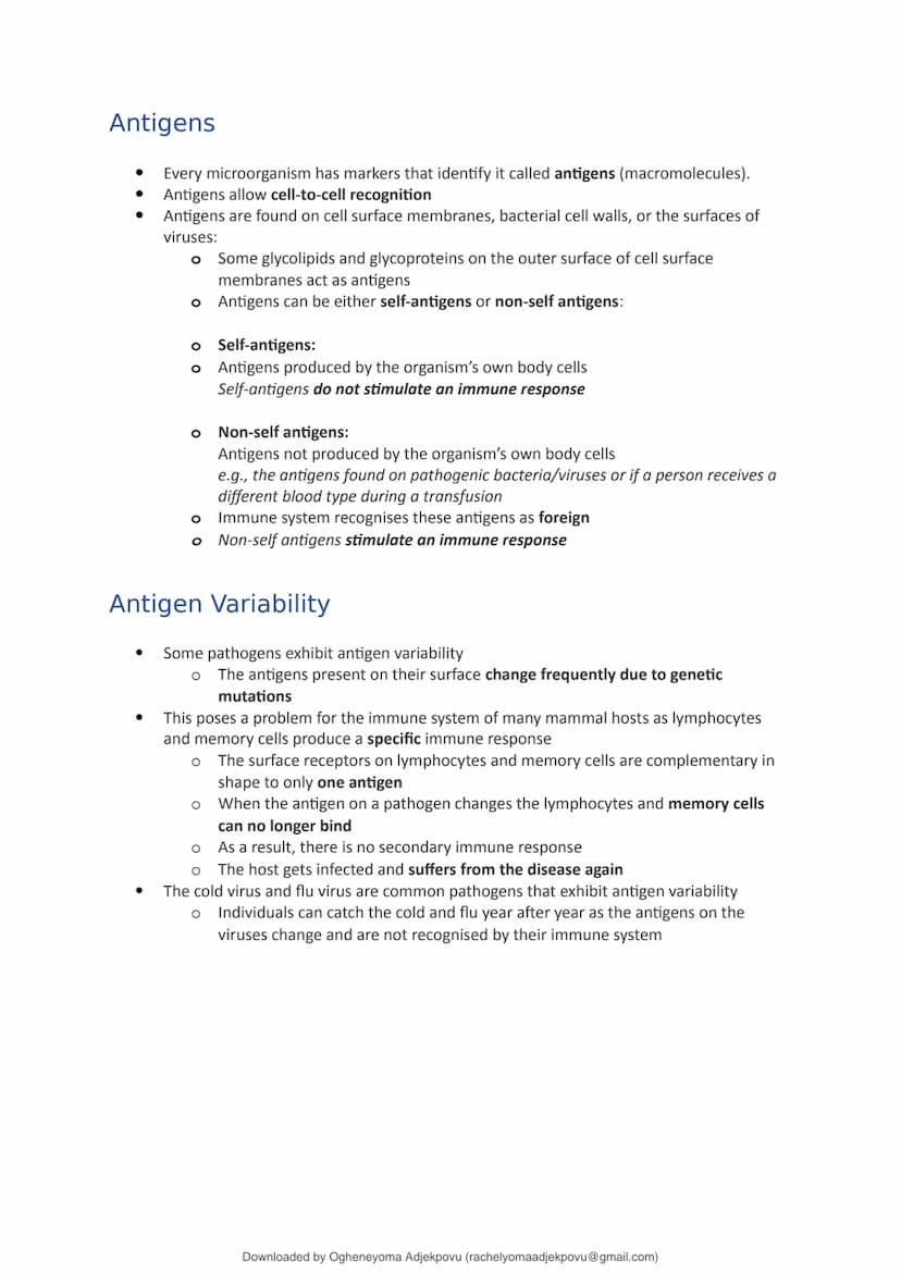 StuDocu.com
Immunity Section 2.5 notes AS Biology
Biology - A1 (Sixth Form (UK))
StuDocu is not sponsored or endorsed by any college or univ