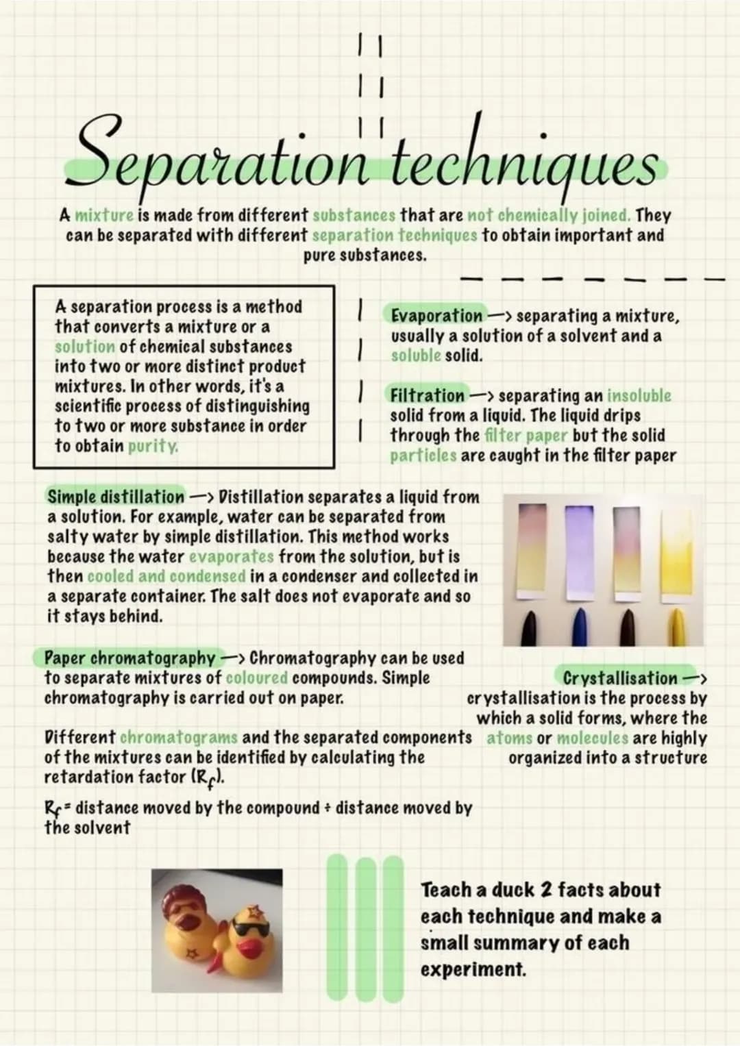 Separation Techniques for Pure Substances 