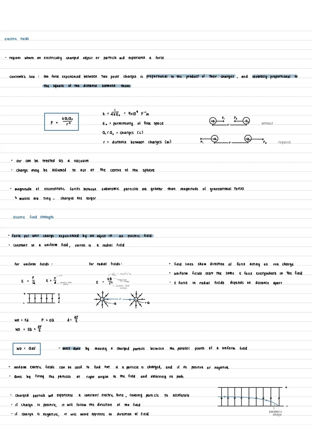 ELECTROSTATIC & GRAVITATIONAL FORCE
fields
• fields are said to
on their properties
e.g
.
gravitational fields.
magnet sticks to fridge of h