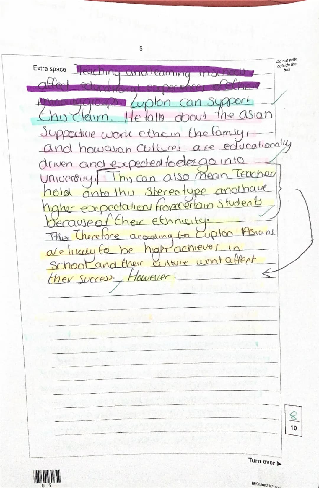 Candidate number
Surname
Forename(s)
Candidate signature
A-level
Gavala
Esma
I declare this is my own work.
SOCIOLOGY
Paper 1 Education with