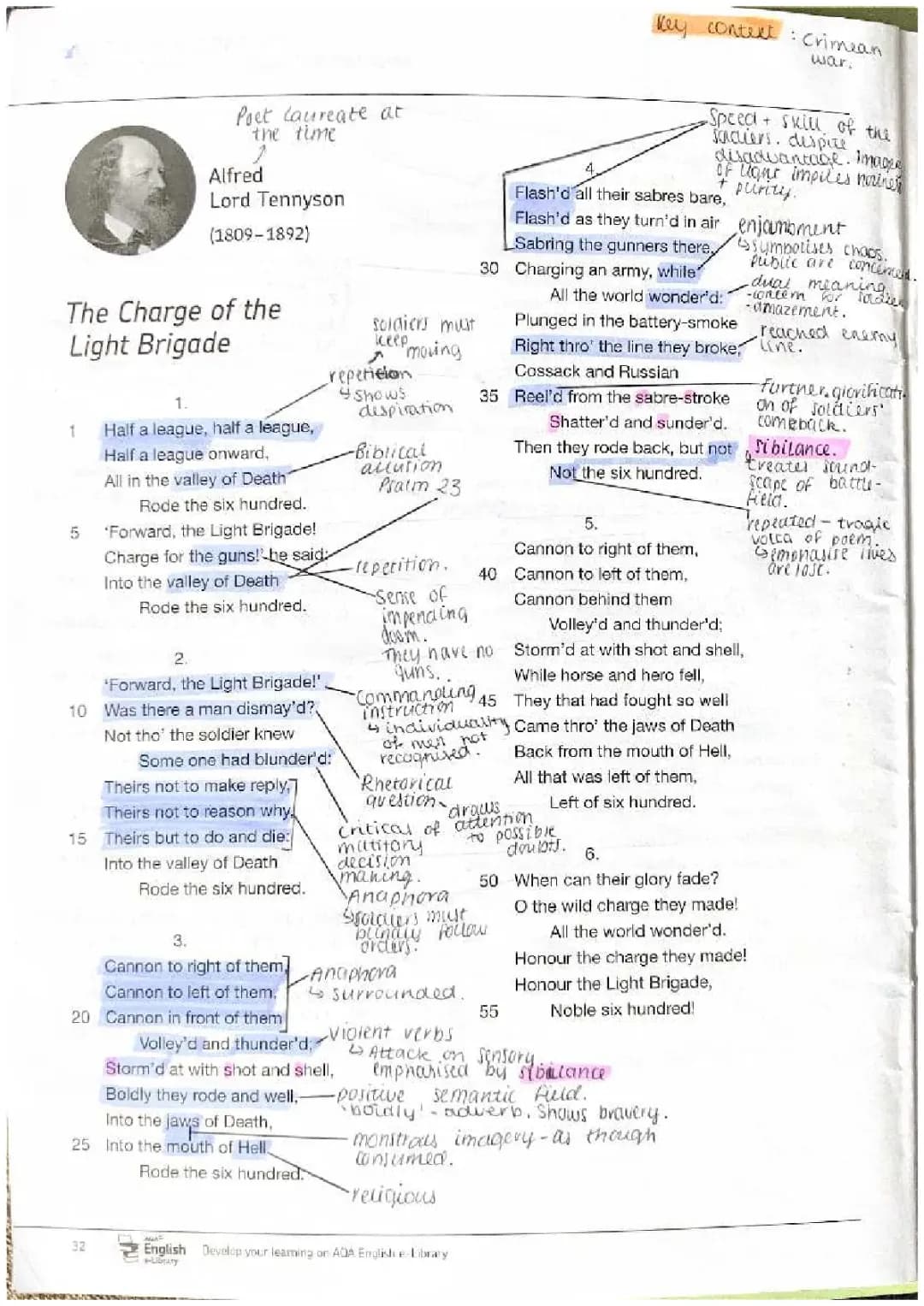Fun Look at The Charge of the Light Brigade Poem