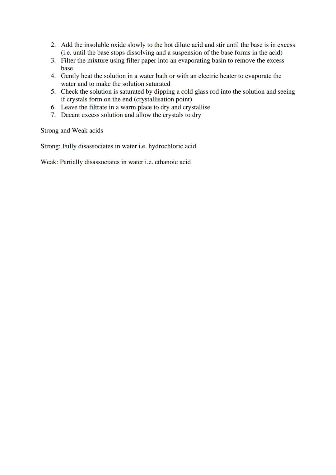 Chemical Changes
Reactivity of Metals
Metals will react with oxygen to make metal oxides. The reaction is an oxidation reaction as
the metal