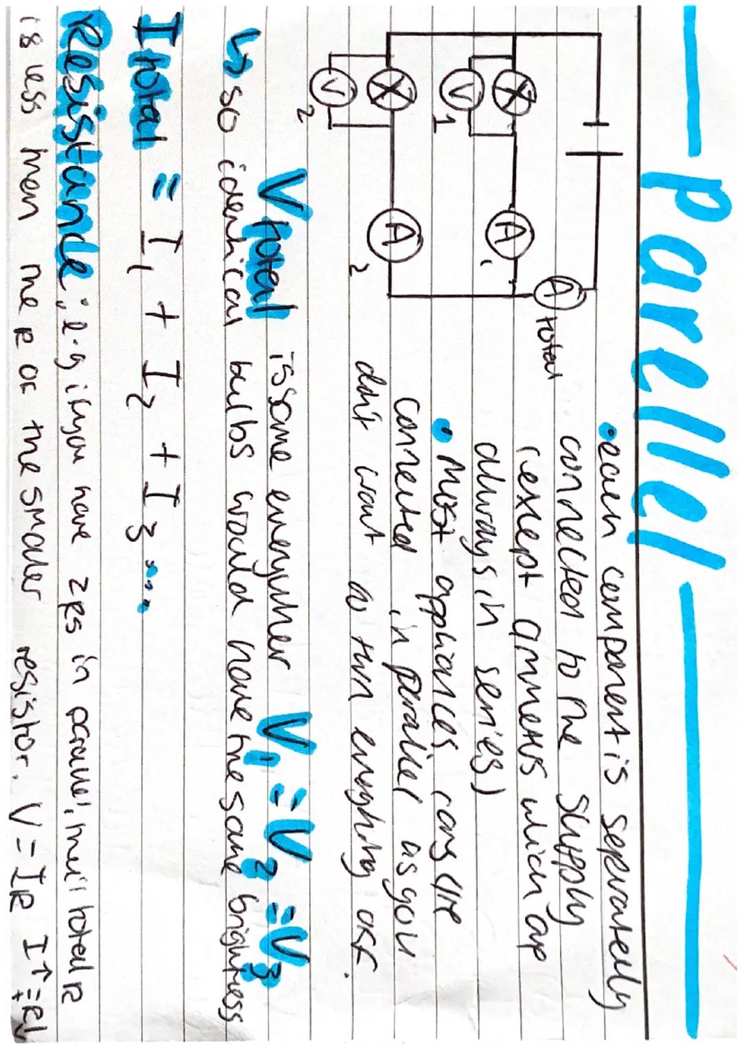 -Series -
Xx
rif something is removed, braken
me
the white
cisuit stops.
"If two cells.
have a P.d of 1.SV
They share 3√ between men.
V₁
• L
