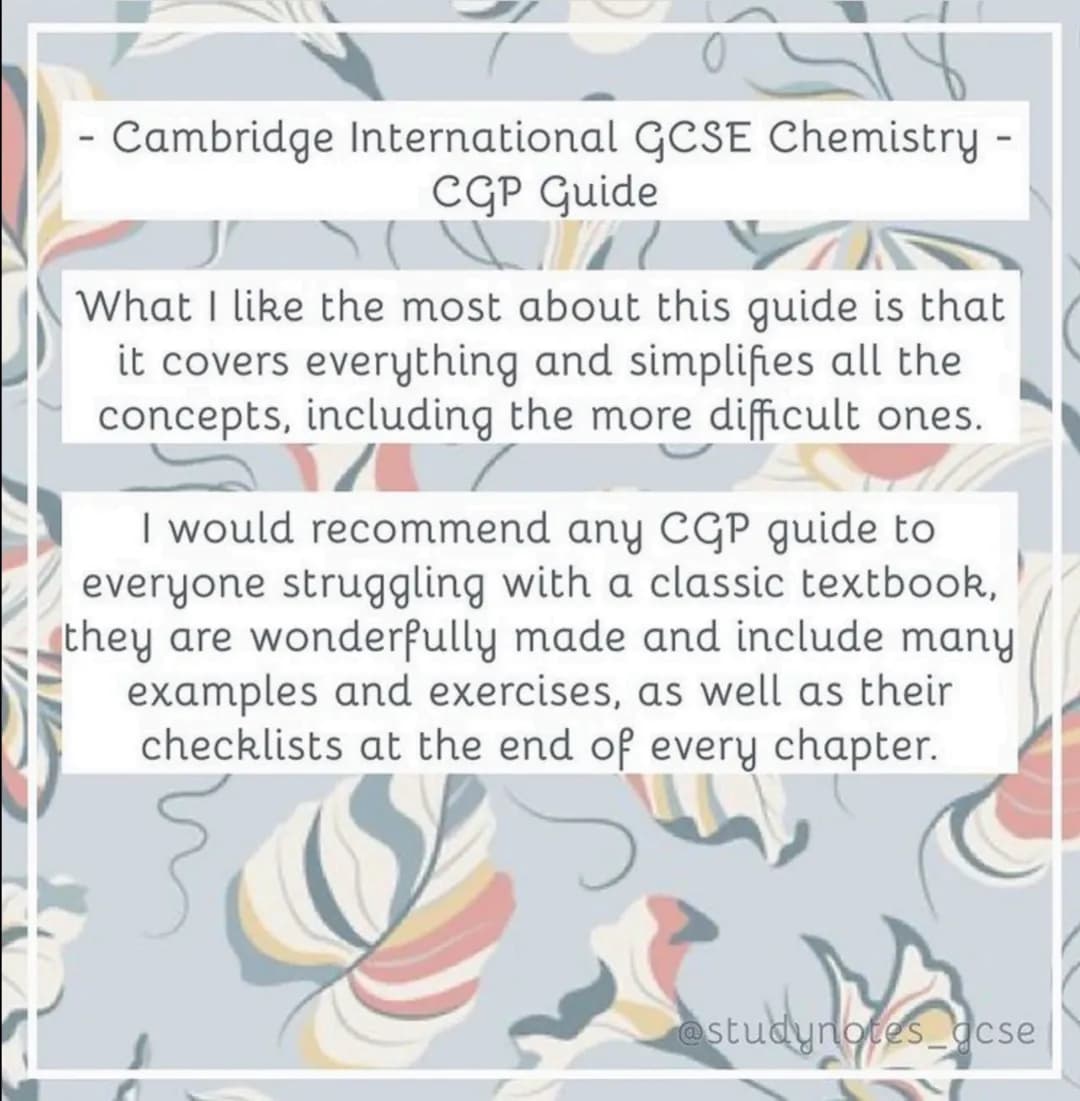 Chemistry Tips and
RESOURCES
by studynotes CSE Books and Guides
Complete Chemistry for Cambridge IGCSE
by Rose Marie Gallagher and Paul Ingr