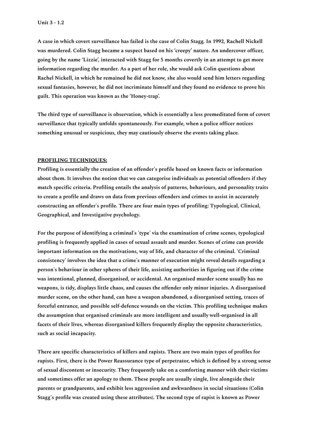 Unit 3 -1.2
FORENSIC TECHNIQUES:
Forensic methods encompass a collection of scientific approaches and procedures employed for the
collection