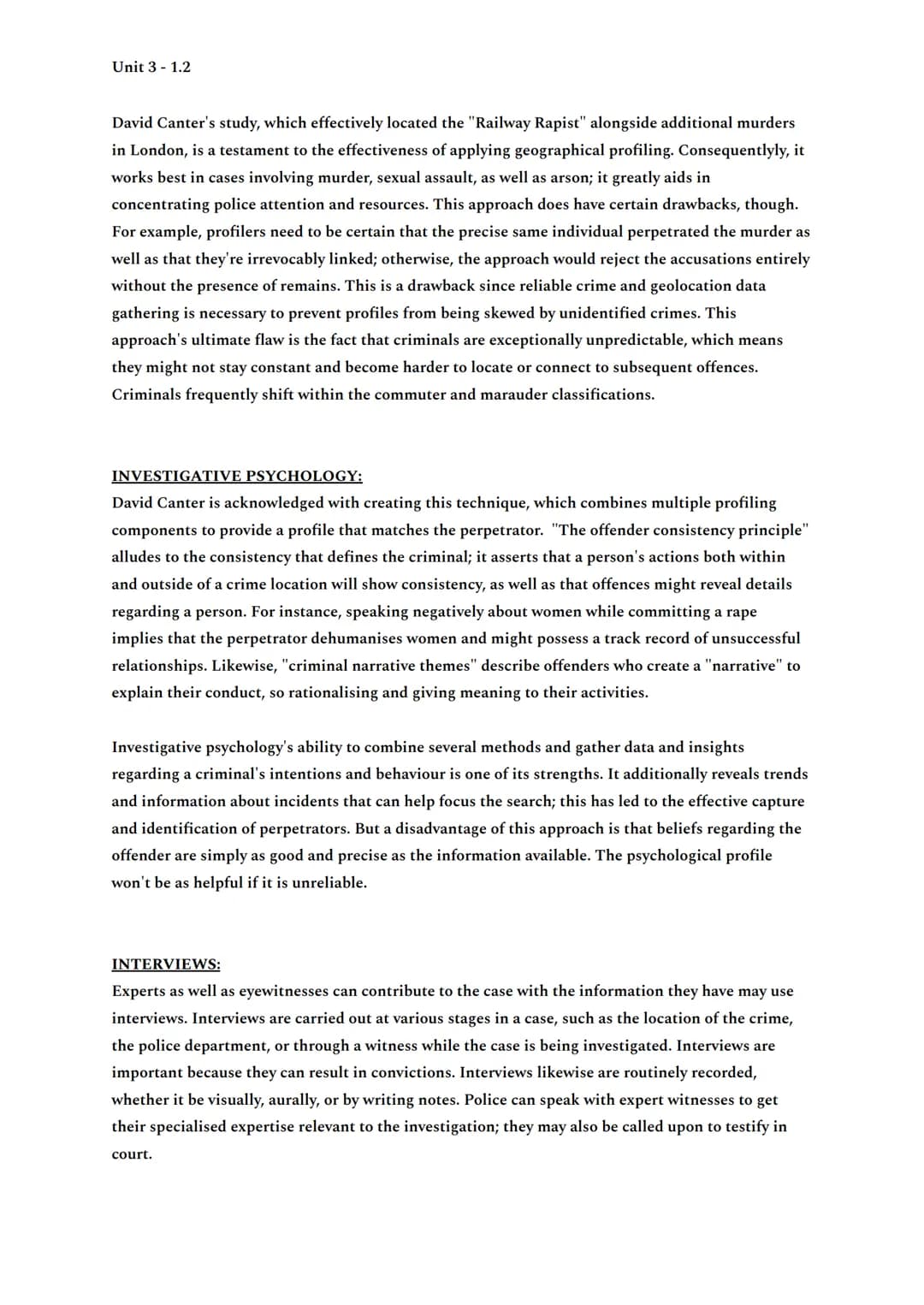 Unit 3 -1.2
FORENSIC TECHNIQUES:
Forensic methods encompass a collection of scientific approaches and procedures employed for the
collection
