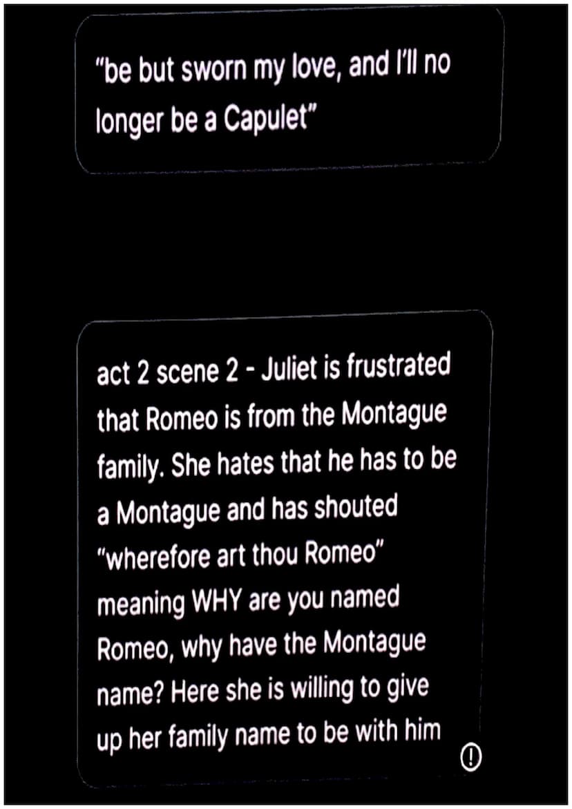 "feather of lead, bright smoke, cold
fire"
act 1 scene 1 - Romeo is uses lots
of oxymoronic phrases - It reveals
how sad he is that Rosaline