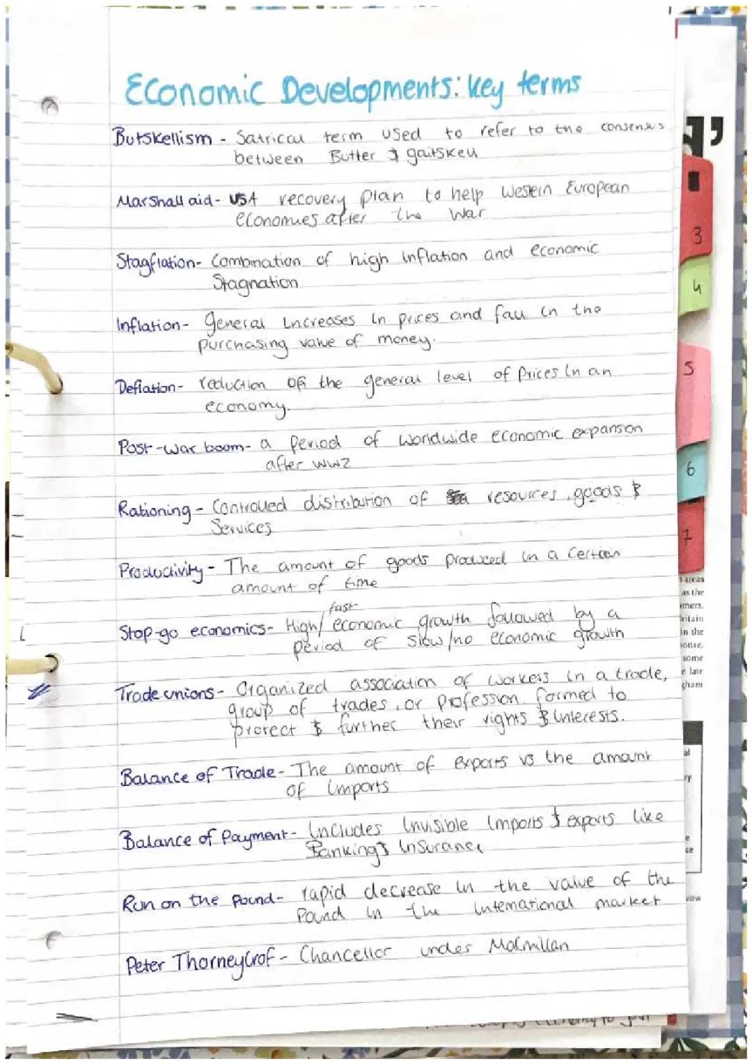 making of modern britain key terms 