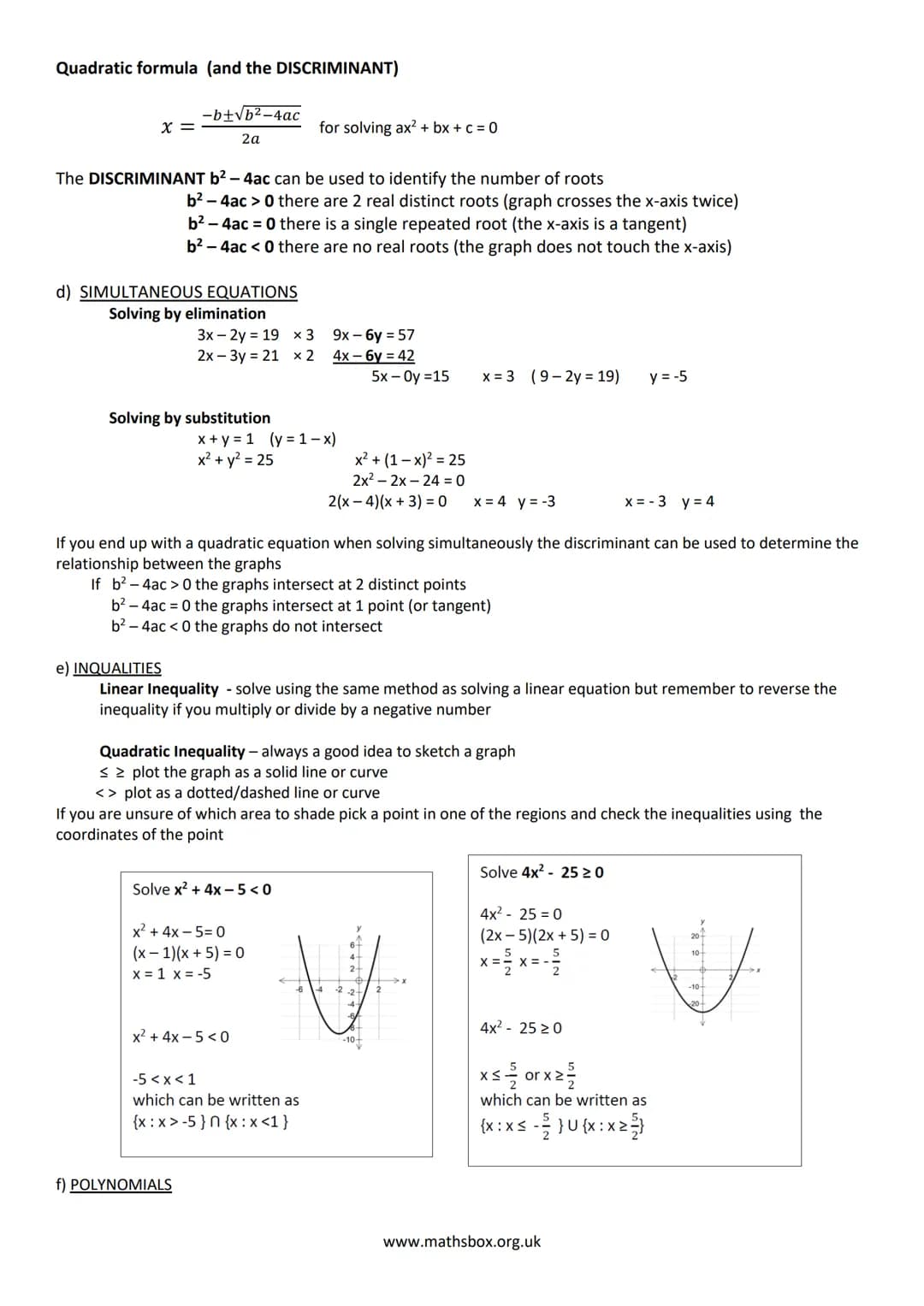 A LEVEL PURE MATHS REVISON NOTES
1 ALGEBRA AND FUNCTIONS
a) INDICES
Rules to learn :
xa xxb = xa+b
Simplify 2x(x - y)² + 3(x − y)²
= (x - y)