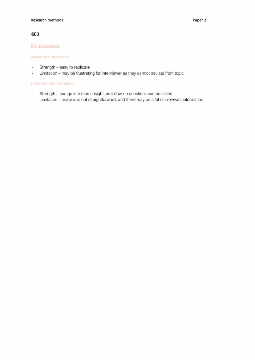 Research methods
A01
A03
Questionnaires
Pre-set list of questions that the participant answers
Open and closed questions
Open question does 
