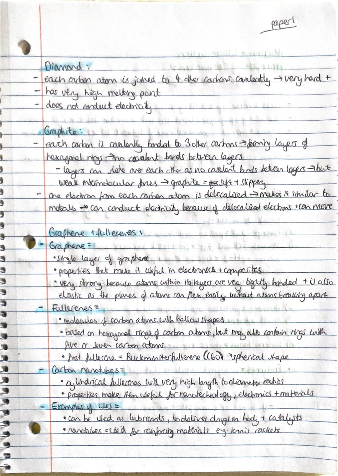 # Paper 1

# Chemistry - Bonding, Structure + Properties of Matter

- Bonding:
- Chemical bonds: when atoms want to achieve full outer shell