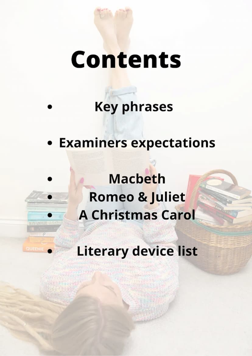 Literature Masterclass
Paper 1 MAYA ANGELOUA
QUEENIE
Contents
Key phrases
• Examiners expectations
Macbeth
Romeo & Juliet
A Christmas Carol
