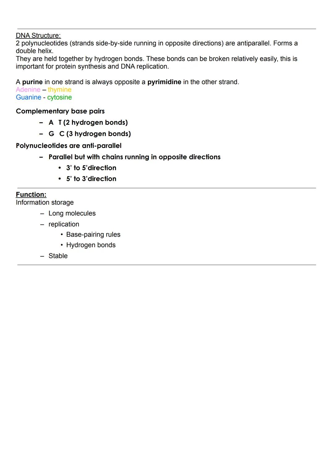 # Nucleic Acids - DNA & RNA

DNA and RNA are polymers. The individual nucleotides are the monomers that build up the
polynucleotides.
DNA = 