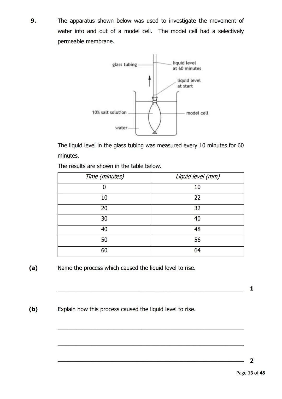 
<h2 id="cellstructure">Cell Structure</h2>
<p>The diagram below shows parts of a plant cell.</p>
<p>Which part of the cell is composed of c