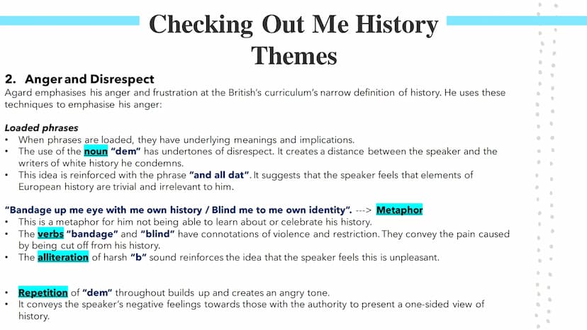 Checking Me Out
History
Poetry GCSES Checking Out Me History
John Agard was born in Guyana in South America. Guyana is connected to the Carr