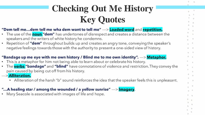 Checking Me Out
History
Poetry GCSES Checking Out Me History
John Agard was born in Guyana in South America. Guyana is connected to the Carr