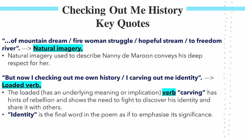 Checking Me Out
History
Poetry GCSES Checking Out Me History
John Agard was born in Guyana in South America. Guyana is connected to the Carr